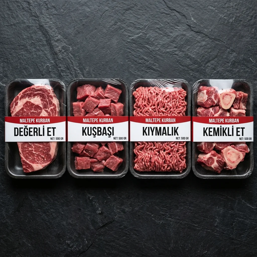 Vakumlu Özel İşlem Et Paketleri Örneği